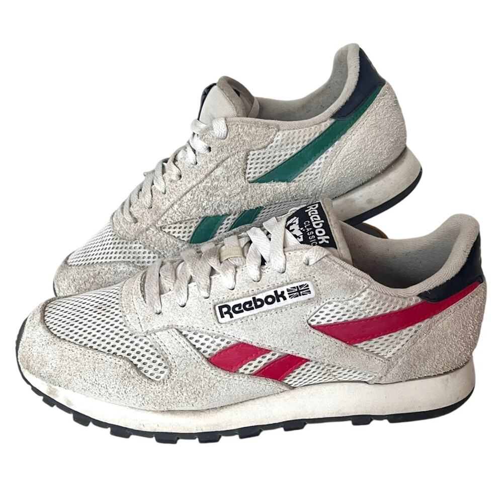 Reebok Classic Retro Sneakers Human Rights Now Women’s 8 Suede White Red Green